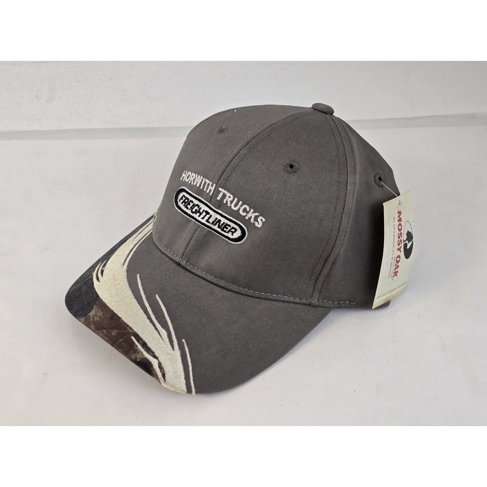 Freightliner Mossy Oak Splash Paint Design Trucker Snapback Hat Cap NWT Horwith